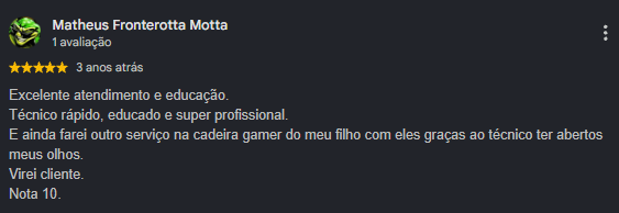 Depoimento de cliente